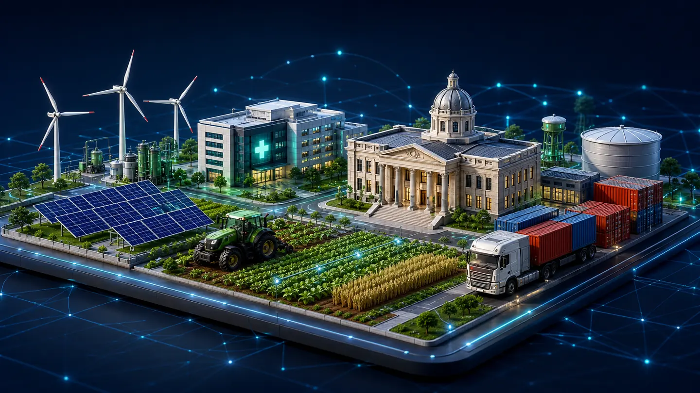 Public infrastructure, healthcare, agriculture, logistics and renewable energy ecosystem
