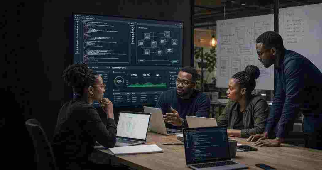 East African software engineering team designing an enterprise product